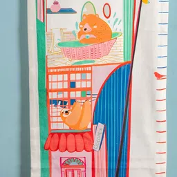 The Wishing Chair Jungle Time Handpainted Cotton Fabric Height Chart image 5
