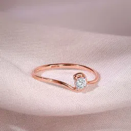GIVA 14Kt Gold Dual Tone Solitaire Ring With 0.11 Carat Lab Grown Diamond -1.41g-image-59