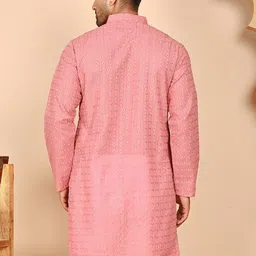 Anouk Men Geometric Embroidered Chikankari Kurta image 3