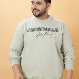 John Pride Plus Size Men Printed Round Neck Sweatshirt-image-15