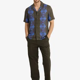 RARE RABBIT Men Comfort Abstract Printed Boxy Casual Shirt image 5