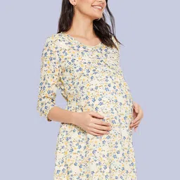 Hypernation Floral Print Regular Maternity Longline Top image 5