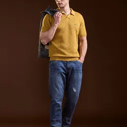 THE BEAR HOUSE Men Polo Collar Slim Fit T-shirt image 3