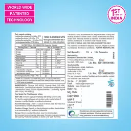 dr. morepen Morepen INTEBACT GYN 5.4 BN CFU Prebiotics and Probiotics Supplement for Female - 10 Veg Capsules image 3