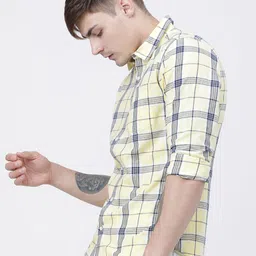 HIGHLANDER Men Checked Slim Fit Shirt image 2