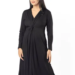Block Hop Maternity A-Line Midi Dress image 5