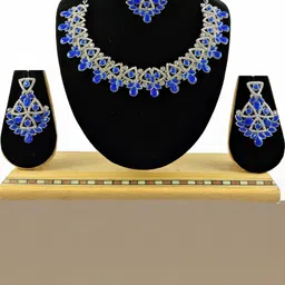 VATSALYA creation Women BlueJewellery Set image 2