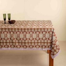FREEDOM TREE Brown Ethnic Motifs 6-Seater Cotton Table Cover-picture-41