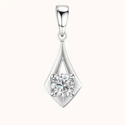 HighSpark Cubic Zirconia Sterling Silver Geometric Pendant-picture-37