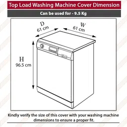 The Furnishing Tree PVC Waterproof Top Load Fully Automatic Washing Machine Cover Compatible for Wh image 4
