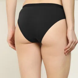 samvar New stylish Black,Black,Black Cotton Silk Hipster Multicolor Panties Pack of 3 image 2