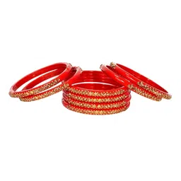 SEEMO Set Of 8 Stone Studded Bangle-picture-13