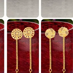 VIVASTRI Women Gold-Plated Alloy Earrings-picture-39