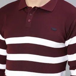 V-Mart Men Striped Pullover image 5