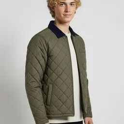 Mast & Harbour Spread Collar Quilted Jacket image 3