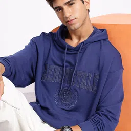 Aeropostale Embroidered Brand Logo Hooded Sweatshirt-image-58