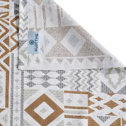 KLOTTHE Mustard Geometric 400 TC Single Bedsheet Set image 3