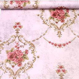 INDIAN ROYALS Pink DamaskPrinted Self-Adhesive & Durable Wall Sticker-picture-4