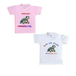 Cute Pals Kids-Unisex Pack Of 2 Multicoloured Cotton Tshirts-picture-48