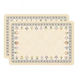 YELONA 2Pcs Beige & Green Patterned Waterproof Heat-Resistant Anti-Slip Table Placemats-picture-50