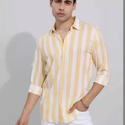 RODEIZ Men Comfort Slim Fit Striped Casual Shirt-picture-12