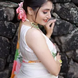 tammu designer Woven Design Printed Banarasi Saree With Blouse Piece image 2