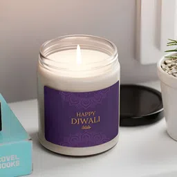 Aromatic Fables White & Purple 1 pieces Jar Candle image 2