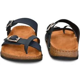 VATELIO Men Blue Solid Slip-On Sandals image 2