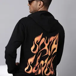 LEWEL Men Printed Hooded Sweatshirt-picture-10