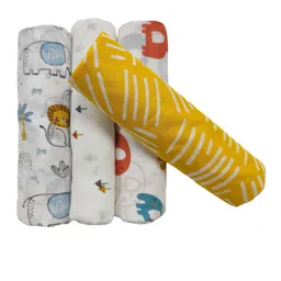 Trance Home Linen Kids Pack Of 4 Printed Swaddle Cloth image 3