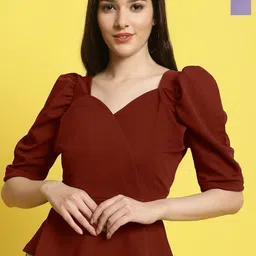 Metronaut Women Pack Of 2 Sweetheart Neck Crop Top-picture-19