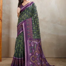 GOHILL ENTERPRISE Paisley Printed Zari Chanderi Saree With Blouse Piece-image-61