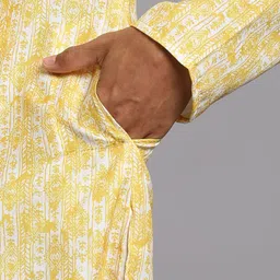 TRYBUY.IN Men Geometric Printed Full Sleeves Kurta image 3