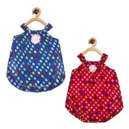Creative Kids Infant Girls Pack Of 2 Polka Dot Printed Bodysuit-picture-31