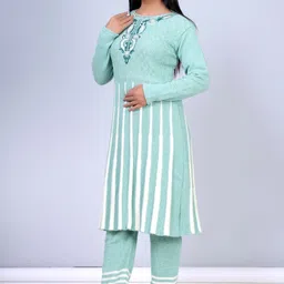 The Zigar Studio Women Pure Wool Kurta with Trousers image 2