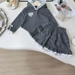 StyleCast x Revolte Girls Hooded Top with Skirt Clothing Set-picture-42