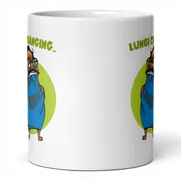 Mr UVD White & Green Graphic Printed Ceramic Matte Mug 350 ml image 3