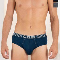 Lux Cozi Men Pack Of 3 Assorted Pure Cotton Basic Briefs COZI_1121_LUXURY_AST_3PC-picture-27