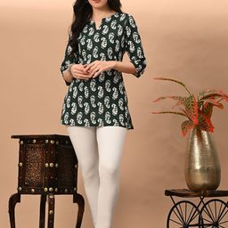 Anouk Rustic Women Paisley Printed V-Neck Pure Cotton Kurti-picture-20
