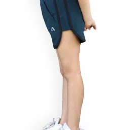 APPALUZO Girls Rapid-Dry Relaxed Fit Mid-Rise Running Sports Shorts image 2