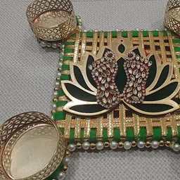 Sellplus Yellow & Green Textured Tealight Candle Holders image 5