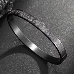 UNIVERSITY TRENDZ Stainless Steel Rhodium-Plated Kada Bracelet image 2