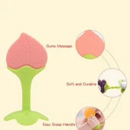 Kalra Magic Kids Pack of 2 Yellow & Green BPA-Free Fruit Shaper Small Teethers image 3