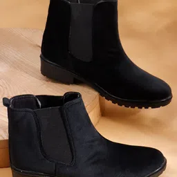 Denill Women Round Toe Chelsea Boots-picture-13