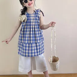 LULU & SKY Girls Checked Sleeveless A-Line Dress-picture-33