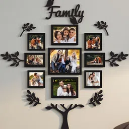 Art Street Black Pack Of 9 Pieces MDF Wall Photo Frames MDF Cutouts-picture-28