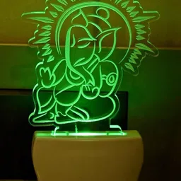 SOMIL Green & Blue Printed Glass Cylinder Shaped Wall Lamp image 5