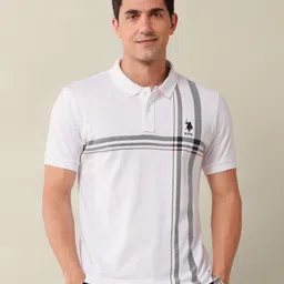 U.S. Polo Assn. Men Checked Polo Collar Cotton Slim Fit T-shirt-picture-52