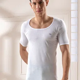 LUX VENUS 
Pack of 10 Men Round Neck Cotton Vest-image-78