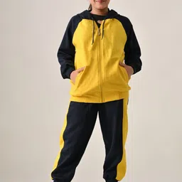 BAESD Girls Colourblocked Hooded Long Sleeves Tracksuit-picture-12